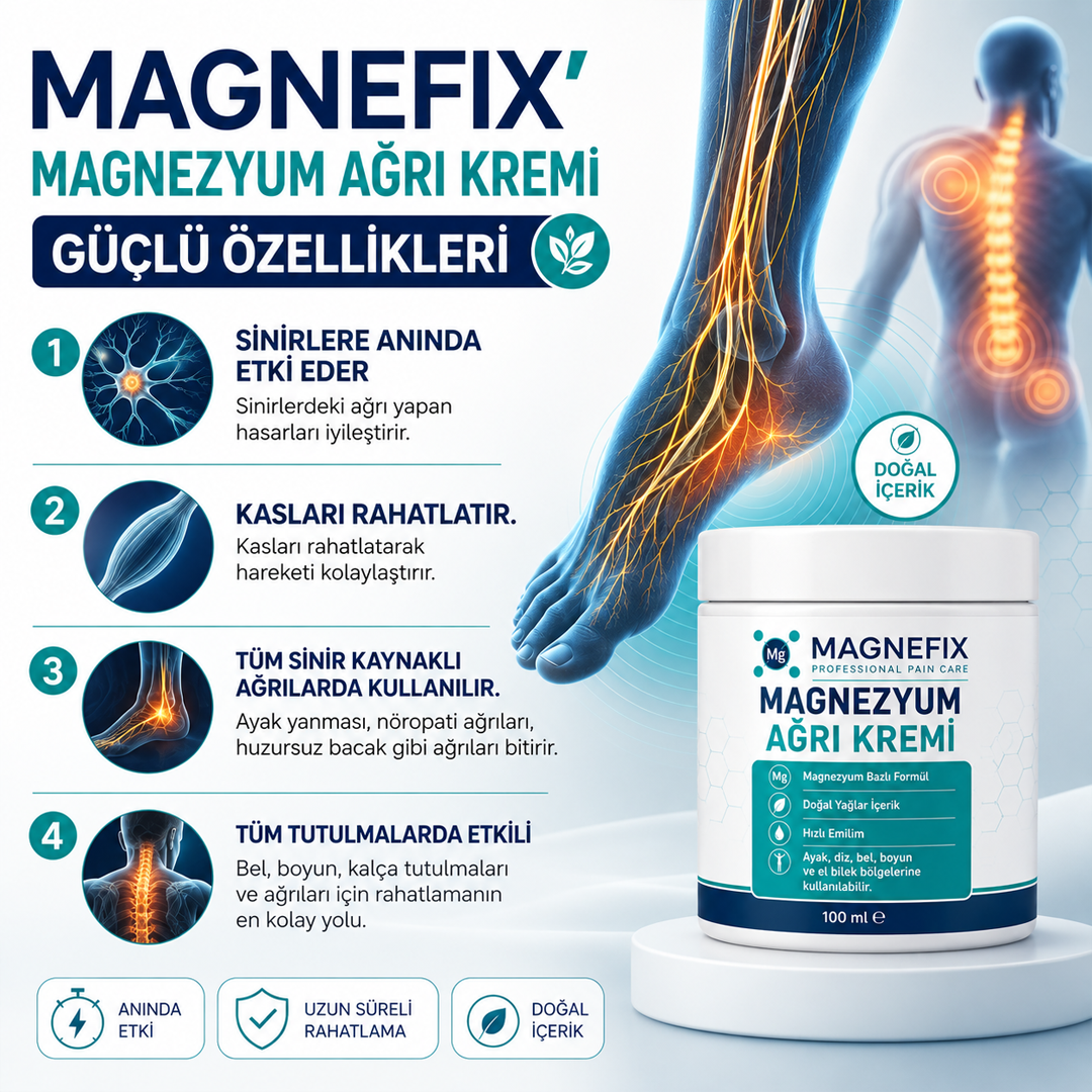 Magnefix Magnezyumlu Masaj Kremi